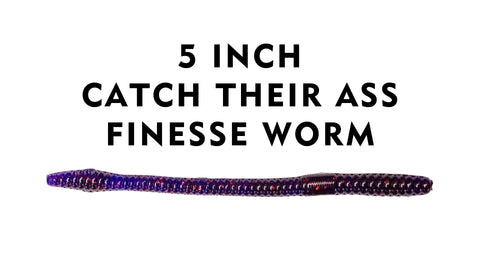 5 Inch Catch Their Ass Finesse Worm - 12 count