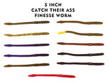 5 Inch Catch Their Ass Finesse Worm - 12 count
